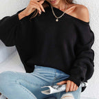 R&B | Pullover - Damen Herbst Rundhals Strickpullover