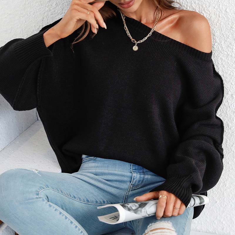 R&B | Pullover - Damen Herbst Rundhals Strickpullover