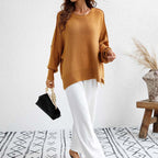 R&B | Pullover - Damen Herbst Rundhals Strickpullover