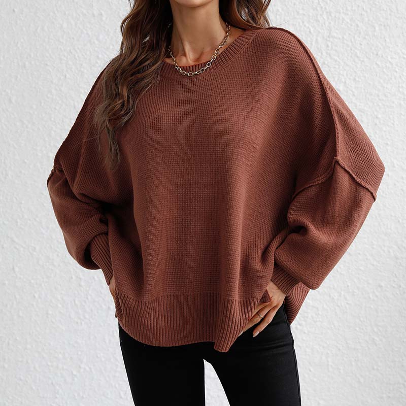 R&B | Pullover - Damen Herbst Rundhals Strickpullover