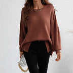 R&B | Pullover - Damen Herbst Rundhals Strickpullover