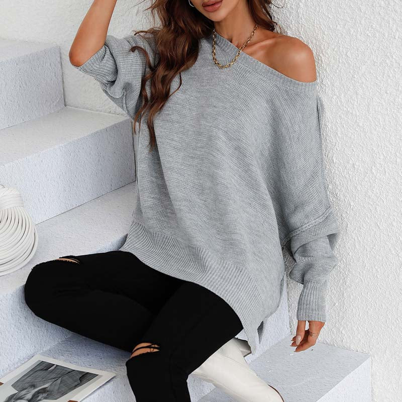 R&B | Eleganter Einfarbiger Strickpullover Für Freizeit