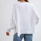 R&B | Eleganter Einfarbiger Strickpullover Für Freizeit