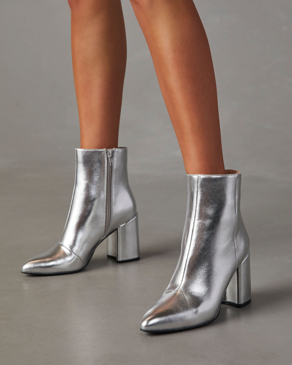 R&B | Silber Blockabsatz Party Stiefel