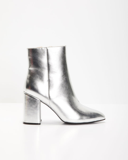 R&B | Silber Blockabsatz Party Stiefel