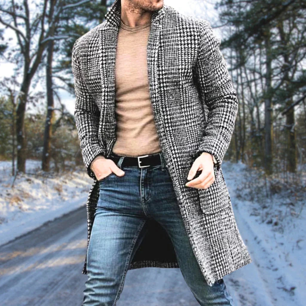 R&B | Woll kariert Mantel