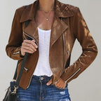 R&B | Wild Bikerjacke mit Reißverschluss für Damen