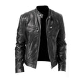 R&B | Herren Lederjacke - Biker Stil mit Stehkragen