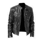 R&B | Herren Lederjacke - Biker Stil mit Stehkragen