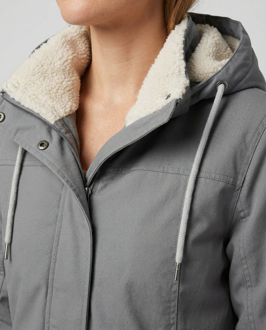Warme Winterjacke mit Kapuze für Damen | R&B