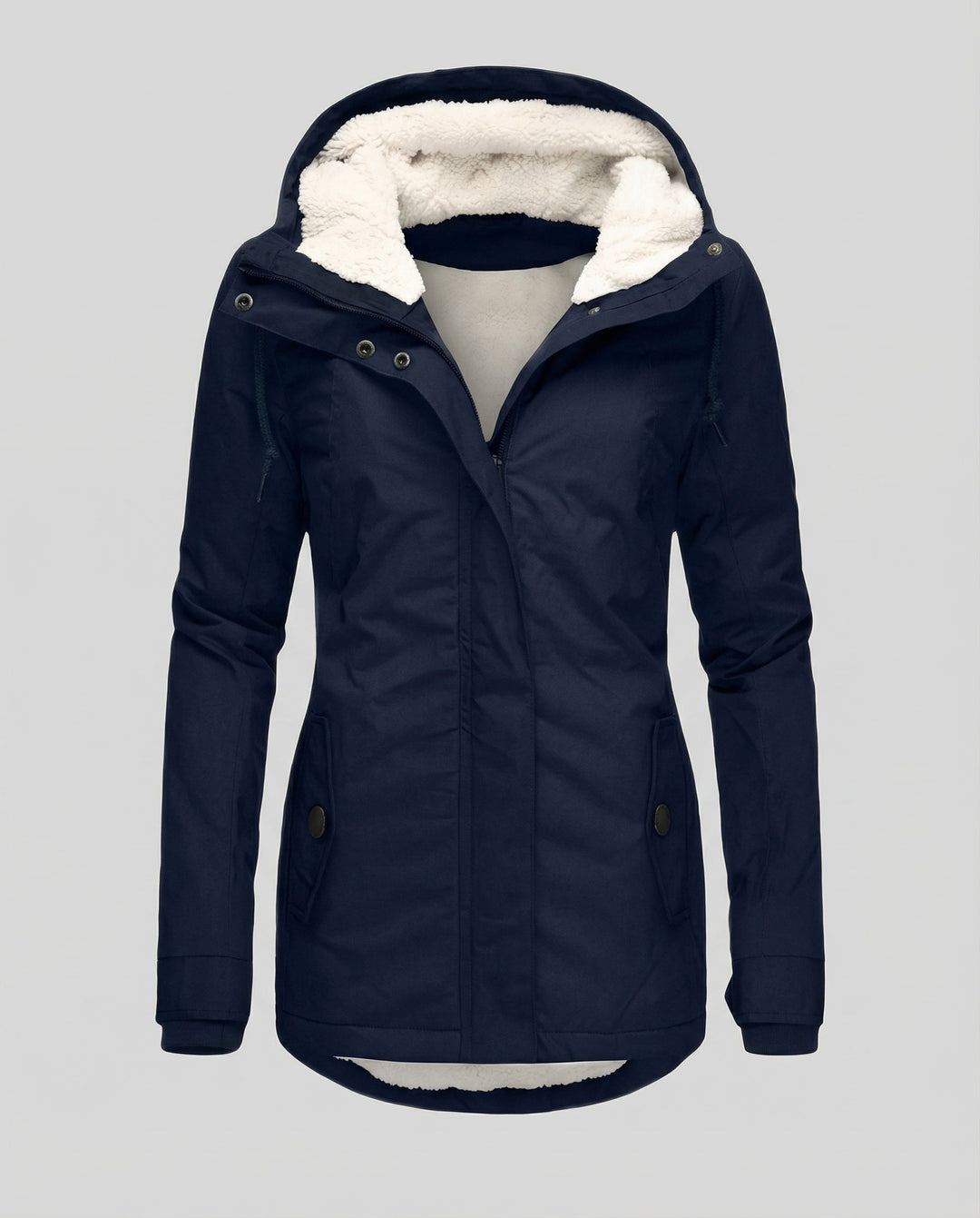 Warme Winterjacke mit Kapuze für Damen | R&B