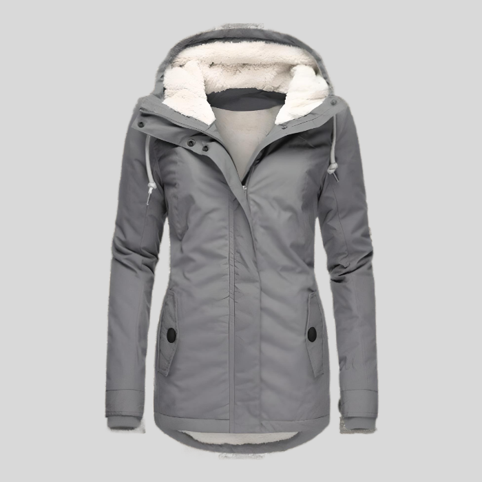 R&B | Winterjacke mit Kapuze - Fleece-Futter Damenjacke