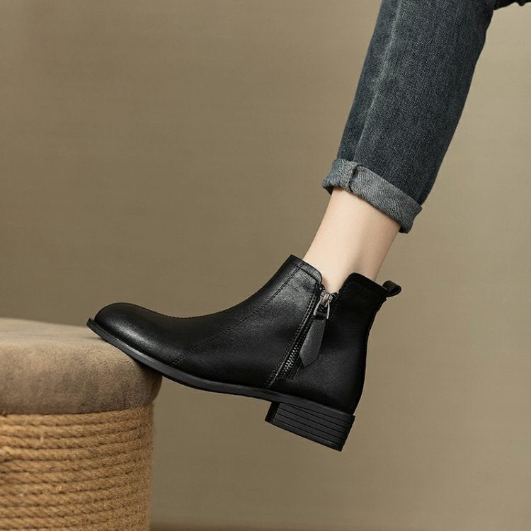 Damen Stiefeletten mit Reißverschluss Modern Kunstleder R&B