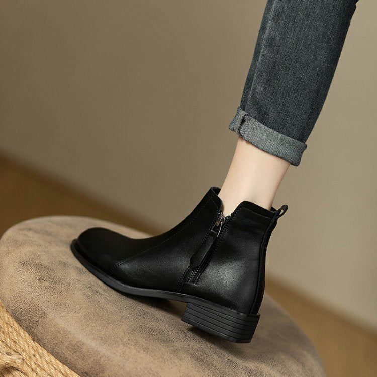 Damen Stiefeletten mit Reißverschluss Modern Kunstleder R&B