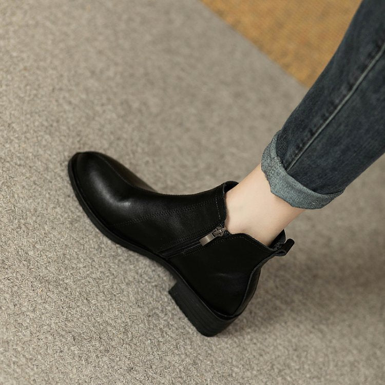 Damen Stiefeletten mit Reißverschluss Modern Kunstleder R&B