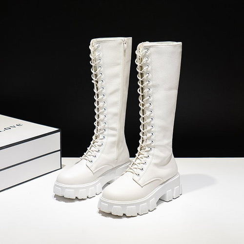 Damen kniehohe Stiefel Stilvolle Kunstleder für Freizeit- und formelle Anlässe R&B