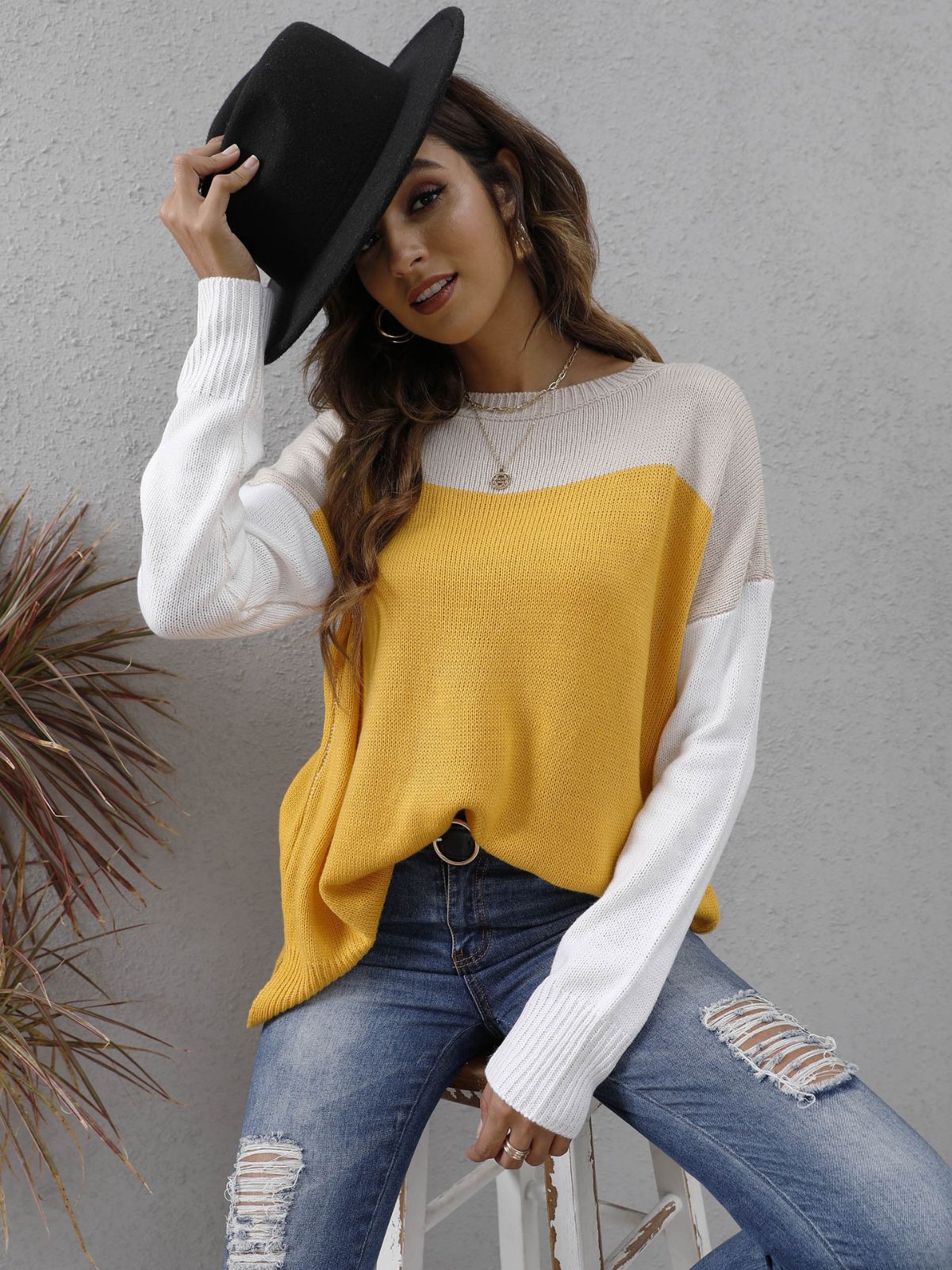 R&B | Strickpullover Rundhalsausschnitt