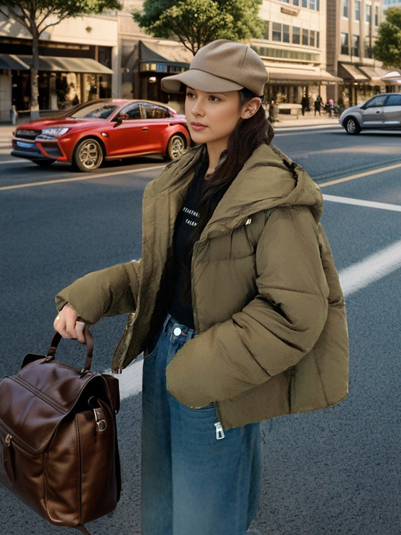R&B | Halbblende Puff-Pastry Slim Fit Daunenjacke