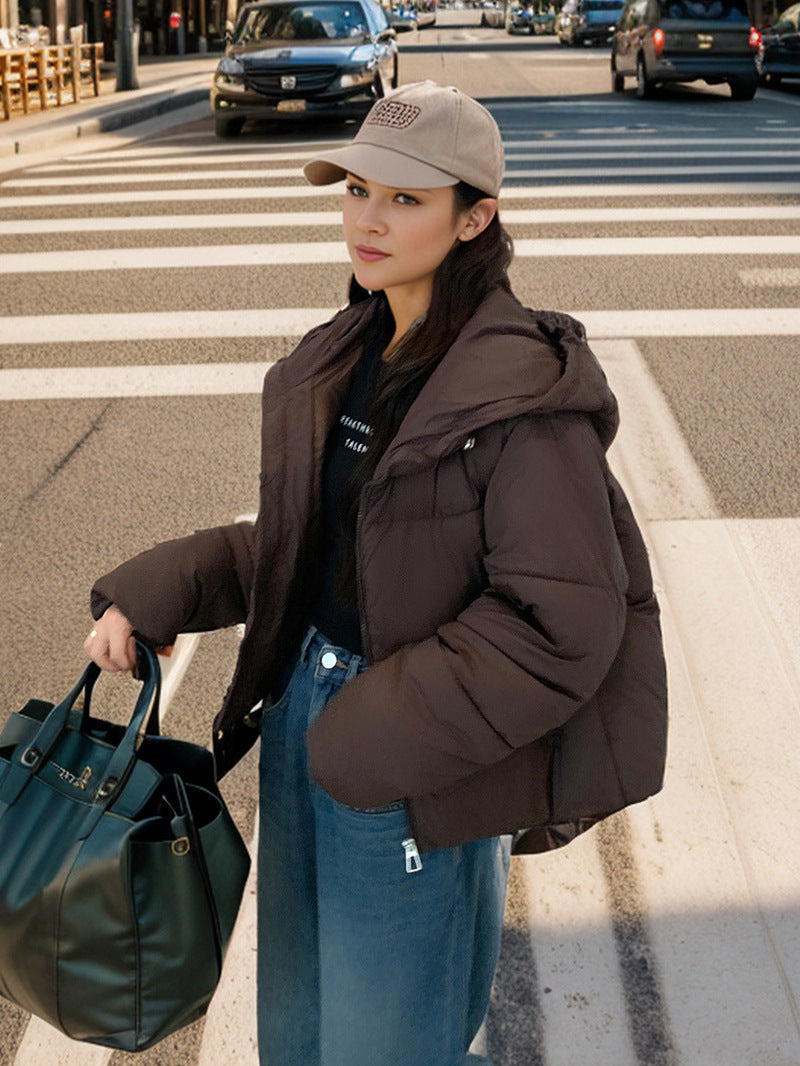 R&B | Halbblende Puff-Pastry Slim Fit Daunenjacke