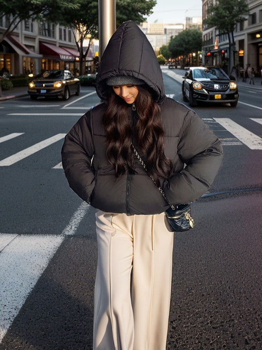 R&B | Halbblende Puff-Pastry Slim Fit Daunenjacke