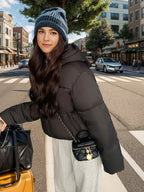 R&B | Halbblende Puff-Pastry Slim Fit Daunenjacke