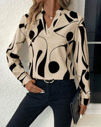R&B | Gedruckte elegante Bluse für Frauen