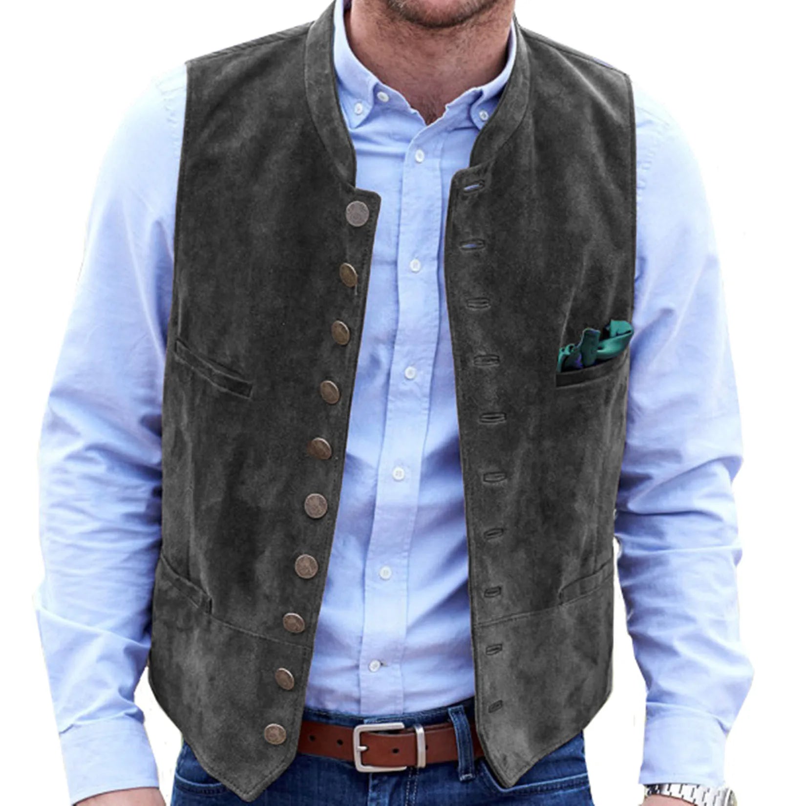 R&B Frostiger Samt Steampunk-Weste
