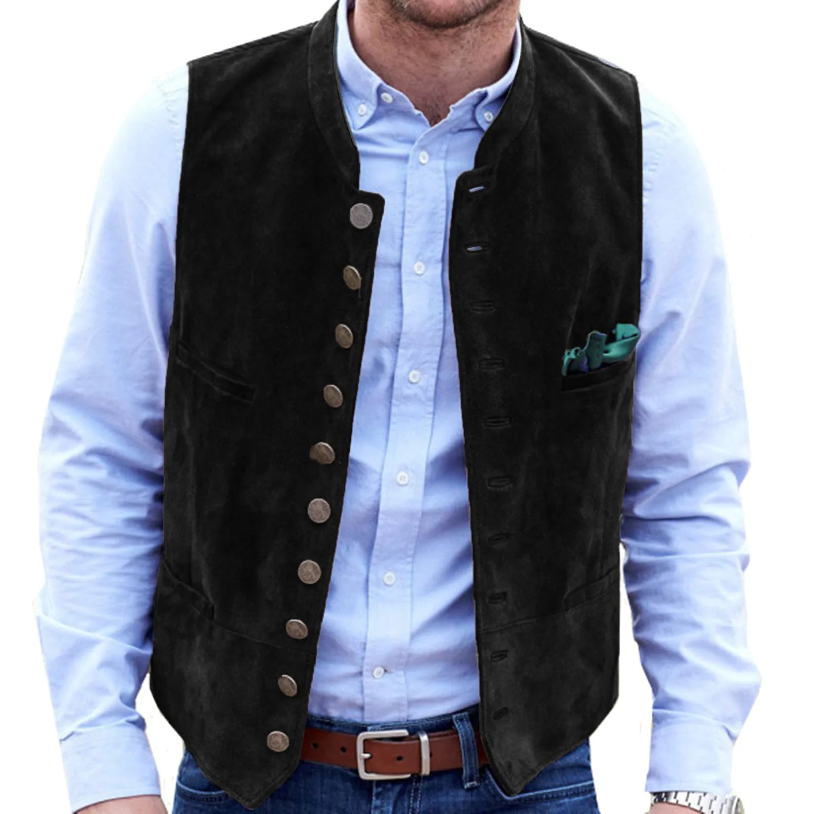 R&B Frostiger Samt Steampunk-Weste