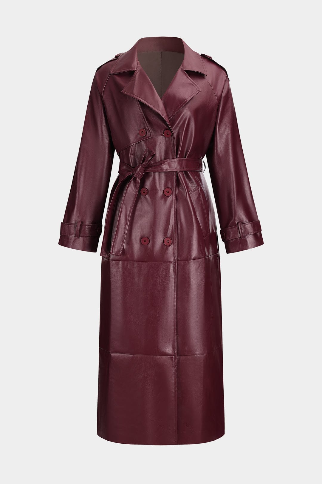 R&B | Trenchcoat Aus Kunstleder Eleganz und Stärke Vereint