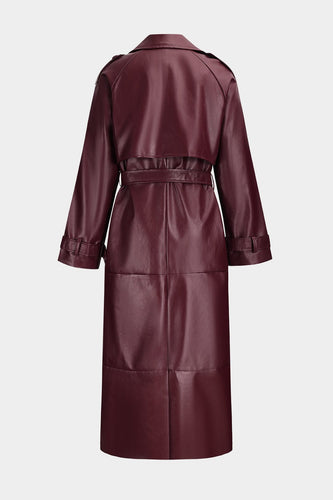 R&B | Trenchcoat Aus Kunstleder Eleganz und Stärke Vereint