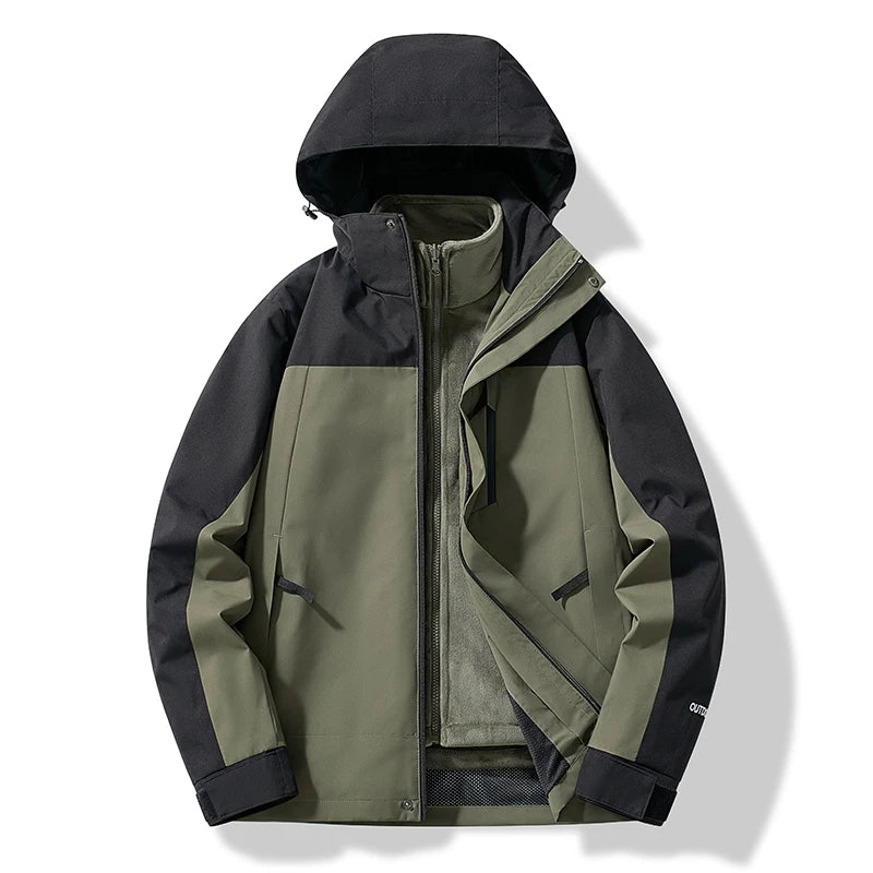 R&B | Damen Winddichter Jacke mit Abnehmbarer Kapuze und Wasserfesten Reißverschlüssen