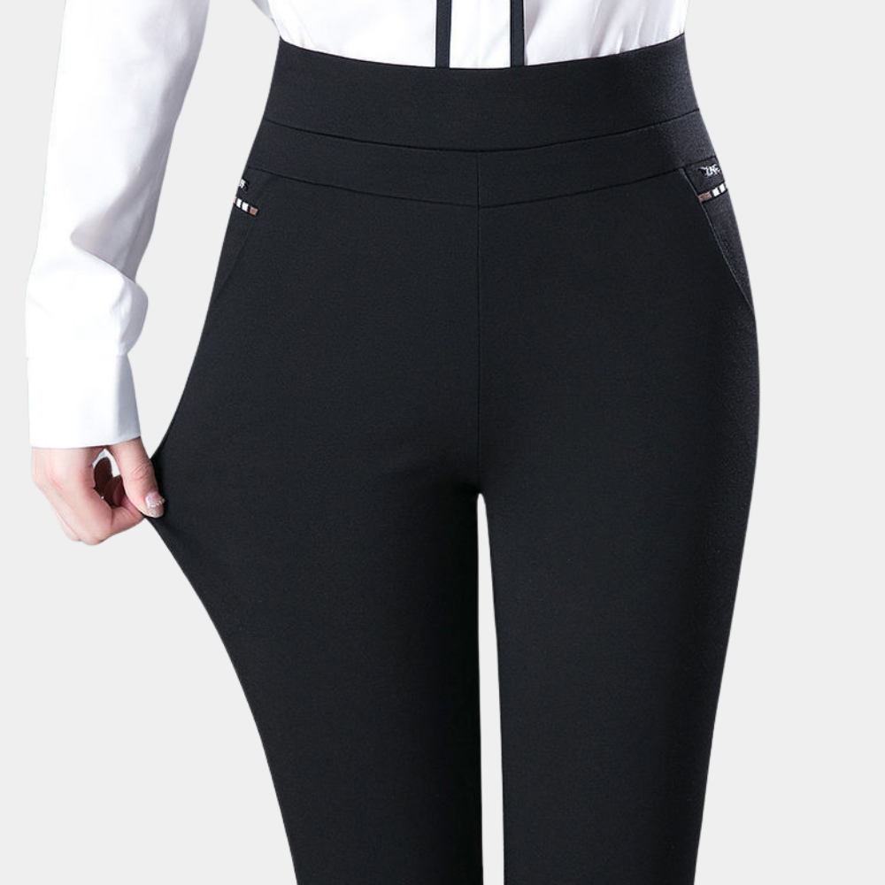 R&B | Slim Fit Hohe Taille Stretchstoff Knöchellang Eleganter Stil