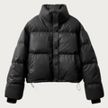 R&B | Damen Kurze Pufferjacke mit Hohem Kragen und Isolierender Füllung