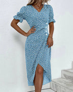 R&B | Florales Kleid mit V-Ausschnitt