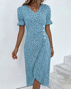 R&B | Florales Kleid mit V-Ausschnitt