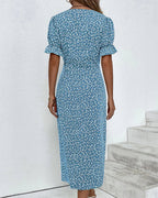 R&B | Florales Kleid mit V-Ausschnitt