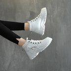 R&B | Stiefel - Kunstleder - High-Top - Chunky Plateausohle - Schnürverschluss
