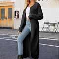 R&B | Elegante Damen Maxi Jacke mit Langen Ärmeln