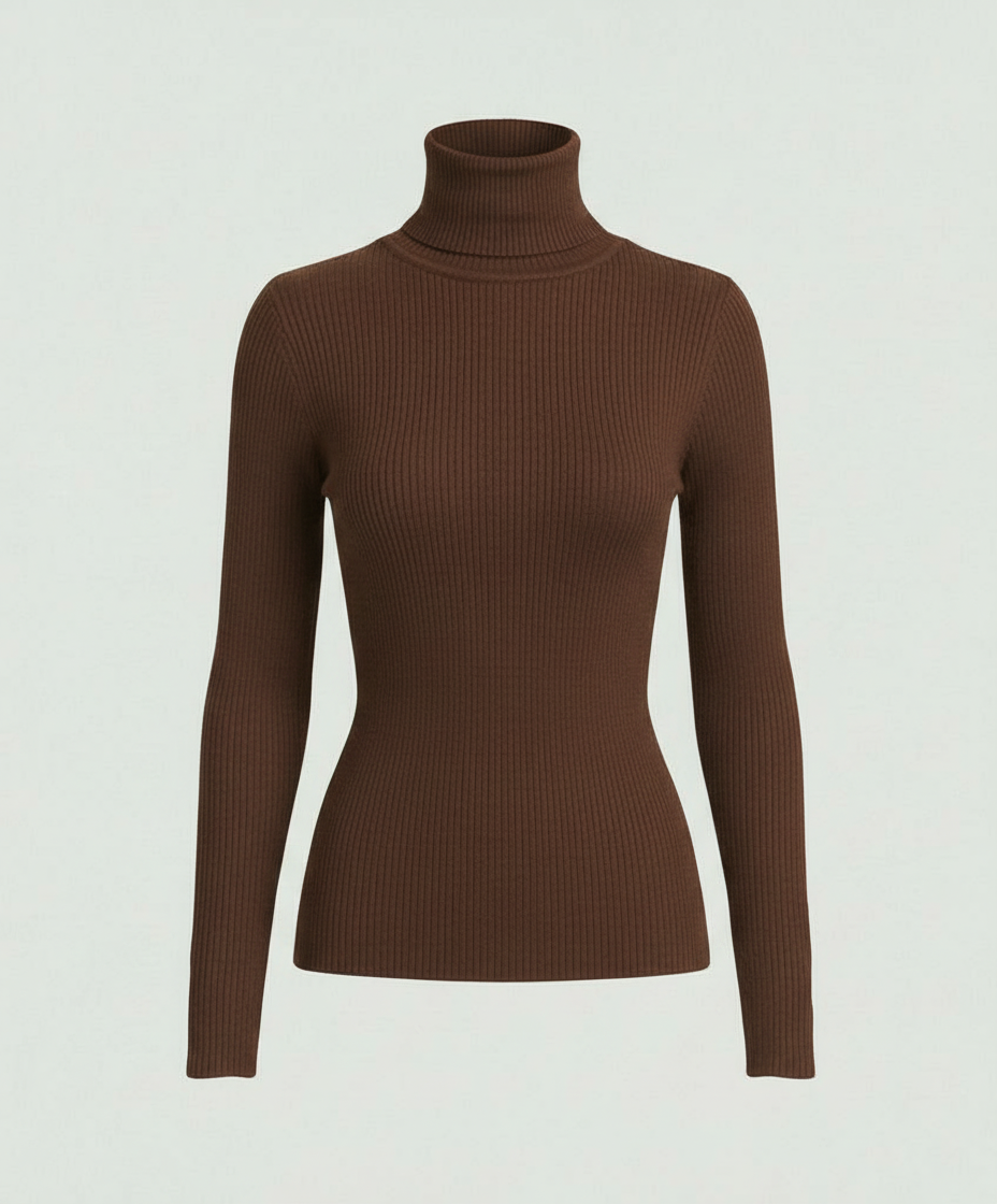 Youwei Damen Rollkragen Strickpullover aus Wolle für Herbst und Winter