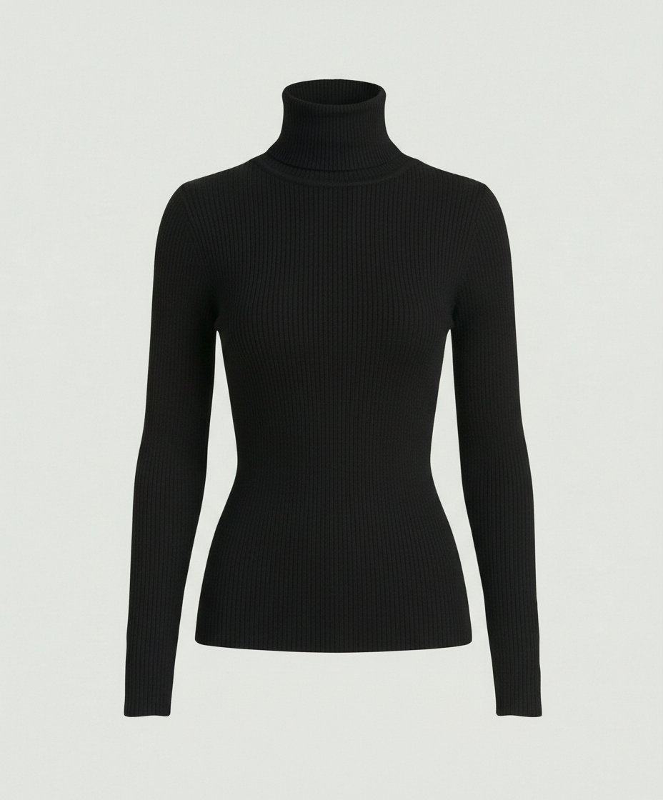 Youwei Damen Rollkragen Strickpullover aus Wolle für Herbst und Winter