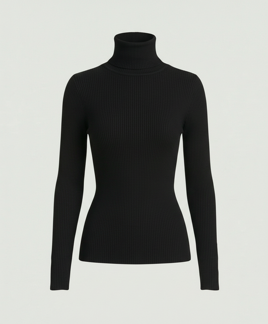 Youwei Damen Rollkragen Strickpullover aus Wolle für Herbst und Winter