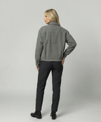 Bwka Vintage Boxy Jacke Cleanfit Unisex Herbst Kurzmantel Grau