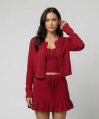 Rotes Strick Cardigan
