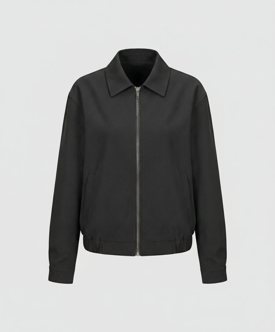 Bwka Vintage Boxy Jacke Cleanfit Unisex Herbst Kurzmantel Grau
