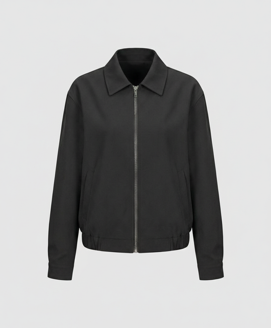 Bwka Vintage Boxy Jacke Cleanfit Unisex Herbst Kurzmantel Grau