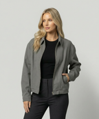 Bwka Vintage Boxy Jacke Cleanfit Unisex Herbst Kurzmantel Grau