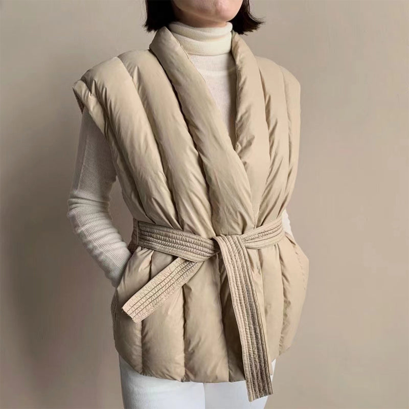 R&B | Wrap Puffer Gürtelweste