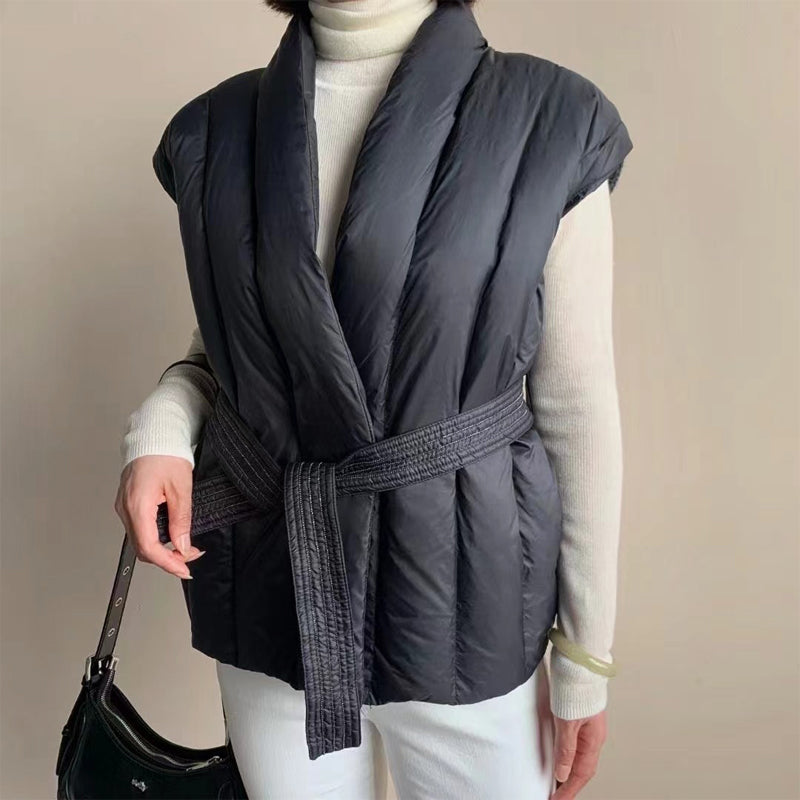 R&B | Wrap Puffer Gürtelweste