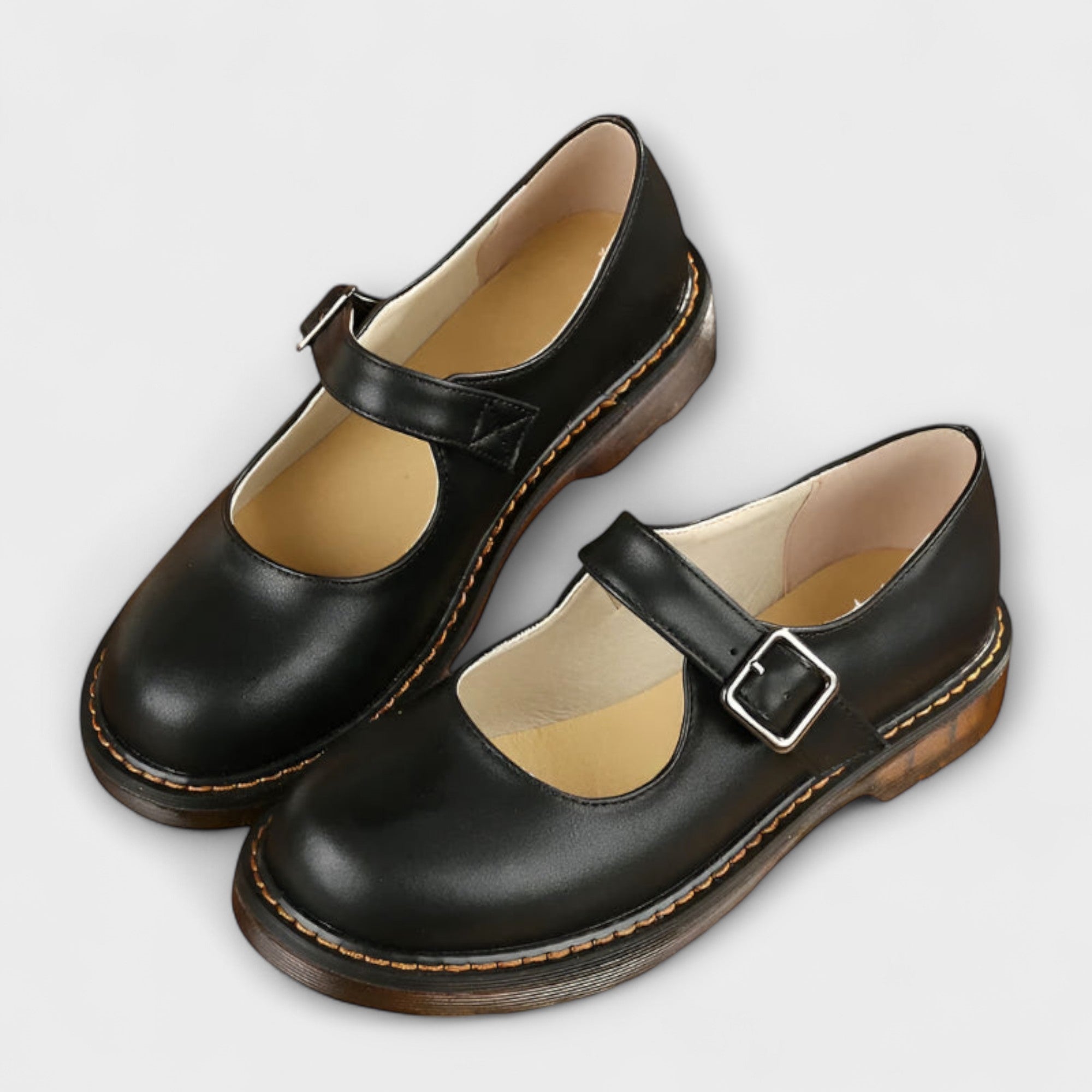 Mary Jane Schuhe - Flache Schuhe mit Schnalle für Frauen R&B