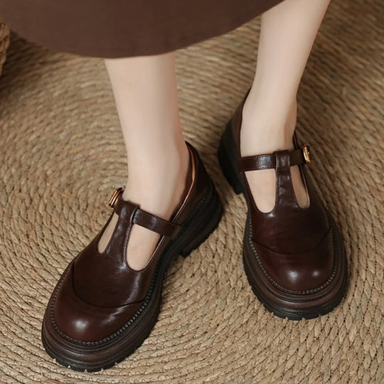 Mary Jane Schuhe - Retro klobige T-Bar Schuhe für Damen R&B